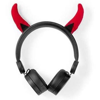 Cuffie sovrauricolari con filo e corna diavolo magnetiche Nedis