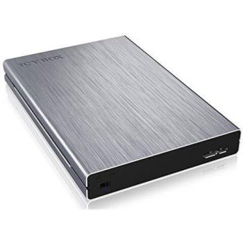 ICY BOX 241wp gomma con USB 3.0 per 6,35 cm (pollici) con Protezione da scrivere interruttore e festplattenhoehe fino a 9,5 mm