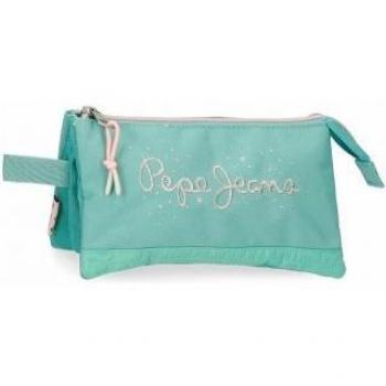 Estuche Tres Compartimentos Jane Azul Pepe Jeans