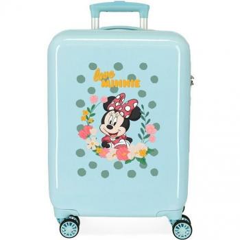 Joumma Bags. Maleta de cabina Minnie Golden Days rígida turquesa -38x