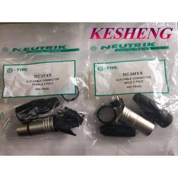 Conectores XLR 3P NEUTRIK – Lote de 10 unidades