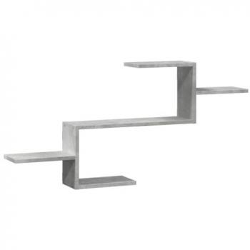 VidaXL Scaffale a Muro Grigio Cemento 104x15x49 cm