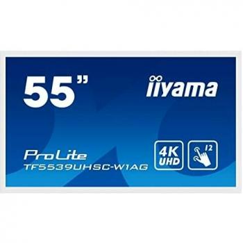 Iiyama TF5539UHSC-W1AG Monitor LED 55 4K Ultra HD 3840 x 2160 Pixel 178° Bianco