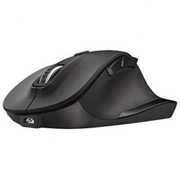 Trust Fyda Mouse Wireless Ricaricabile con Design Ergonomico, Ricevitore USB Plug-and-Play e 6 Pulsanti, Disponibile in Nero per PC Portatile e Computer