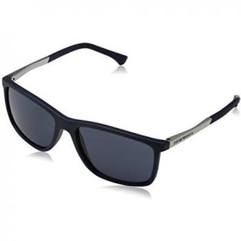 Emporio Armani 547487 Gafas de Sol, Blue Rubber, 57 para Hombre