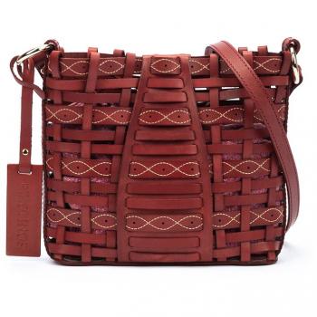 Bandolera Trenza Romana Granate con Cierre Magnético