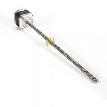 Tiptiper 3D Acciaio Inossidabile T8-2-D8 300 mm Trapezoidal Vite Makerbot Linear Rail Argento