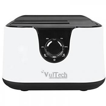 Docking Station VulTech DK‑USB3W, Supporto 2 HDD SATA, USB 3.0, Bianco