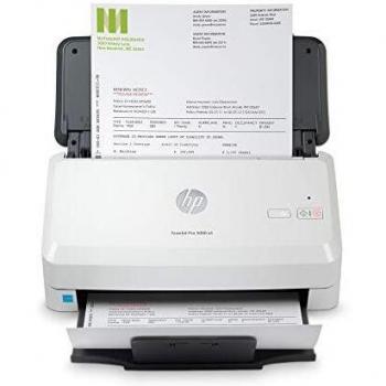 HP ScanJet Pro 3000 s4, Scansione fronte e retro in un solo passaggio, 40 ppm e 80 ipm, Professionale per Documenti e Immagini, Compatto, piccolo e sottile, HP Scan, Bianco