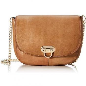 PIECES Pcnomi Leather Cross Body, Bandolera para Mujer, Color Marrón