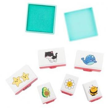 Set de 6 sellos Mr Wonderful con tampón de tinta