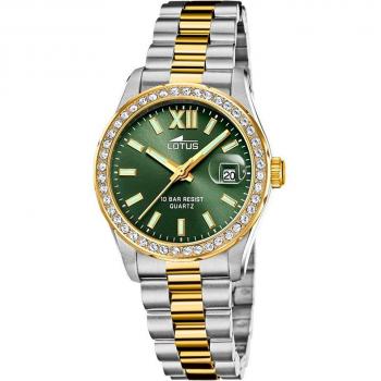 Reloj Lotus Freedom 18978/2 Verde Correa De Acero Inoxidable 316l, Mujer