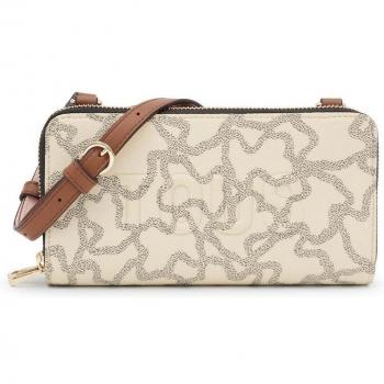 Bolso Tous Billetera portamóvil kaos icon beige multi