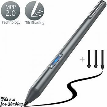Penna per Surface Certificata Microsoft con funzione di Inclinazione (MPP 2.0), 150 ore di Lavoro Ricaricabile, con 4096 Punti di Pressione per Surface Go/Pro 3/Pro 4/Pro 5/Pro 6/Laptop/Book/Studio