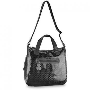 TOUS Amberani Lindsay Negro-negro, Bolso Bandolera Mujer, 34x30.5x18 Cm W X H X L