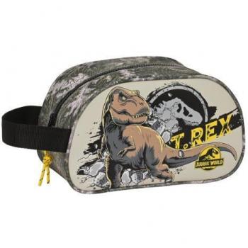 Neceser Redondo Asa Adaptable Carro Jurassic World Warning 12x26x15 cm