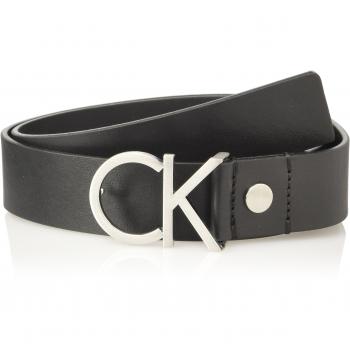 Calvin Klein para mujer. Cinturón de piel Logo negro Calvin Klein