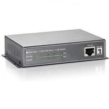 LevelOne GEP-0521 switch di rete Non gestito Gigabit Ethernet (10/100/1000) Supporto Power over Ethernet (PoE) Grigio (GEP-0521)
