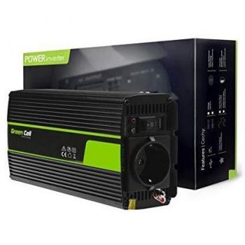 Green Cell Power Inverter 24V>230V 1000W Black