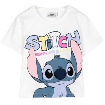 Camiseta Infantil Stitch Blanco Talla 10 Años