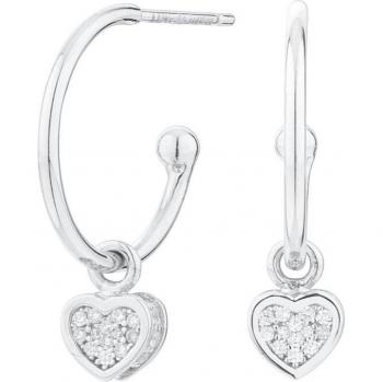 Pendientes Cube Aro Corazón ITEMPORALITY SEA-101-050-UU Mujer plata