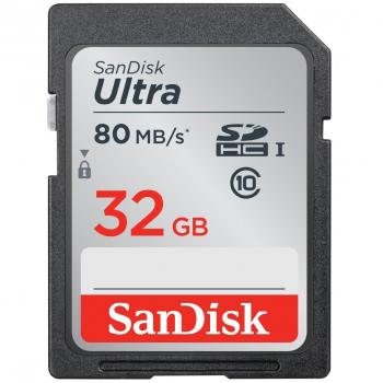 SanDisk Ultra Memoria SDHC 32GB Velocità fino a 80MB/s Classe 10