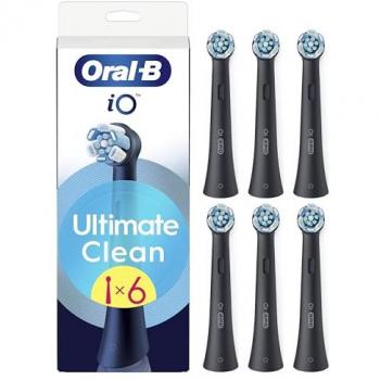 Recambio para cepillo dental Oral‑B iO Ultimate Clean Pack 6 Negro