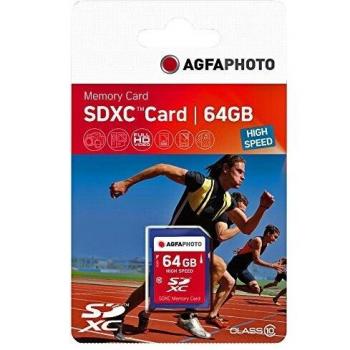 AgfaPhoto SDXC Memory Card, Classe 10, 64 GB