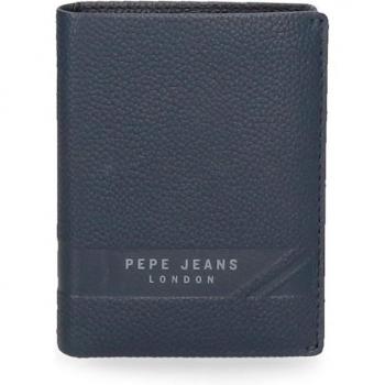 Pepe Jeans. Cartera de piel Basingstoke vertical Marino