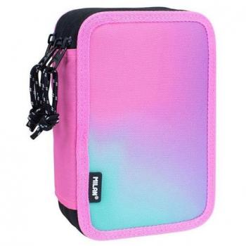 Plumier 3 pisos con contenido Sunset, rosa