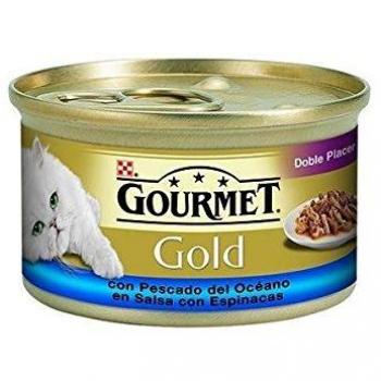 Pack 24 Gold Doble Placer con Pescado del Océano y Espinacas