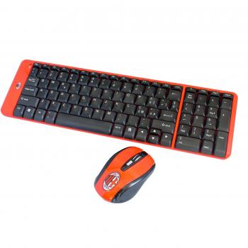 TechMade AC Milan Keyboard & Mouse Set Rosso Nero