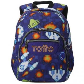 Mochila Totto Gommas Space Azul Mediana PC 13' con capacidad de 15L
