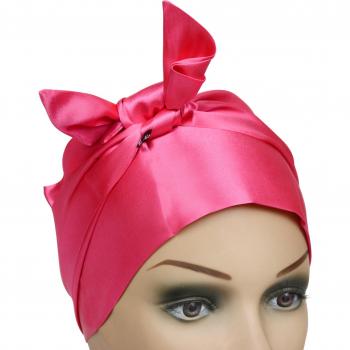 Pañuelo de satén para mujer con sujeción de peluca