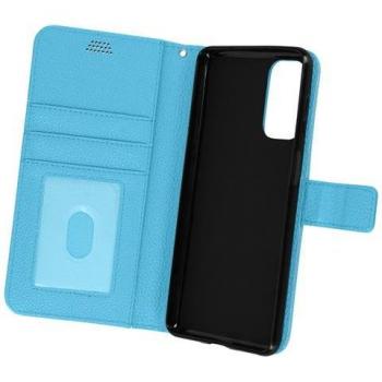 Funda Granulada Azul para Samsung Galaxy M52 5G con Tarjetero y Soporte