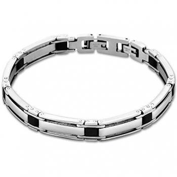 Pulsera Lotus Style Men in black LS1575-2/1 acero