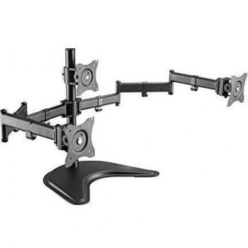 RICOO TS7511 Supporto monitor scrivania girevole inclinabile per schermi 12-27 (30-69cm), Braccio schermo PC, Staffa universale VESA 75x75 100x100