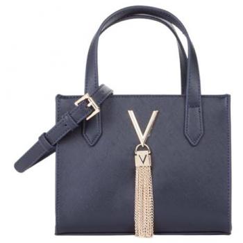 Bolso Marino Valentino de Mano con Borrado Dorado