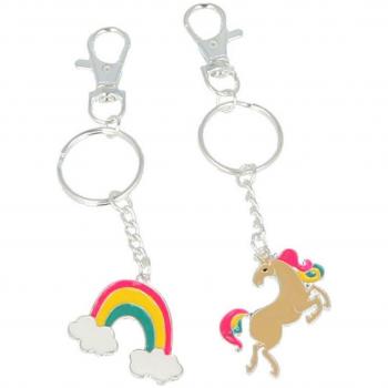 LLAVEROS UNICORNIO-ARCOIRIS BFF (lote de 2 pz)