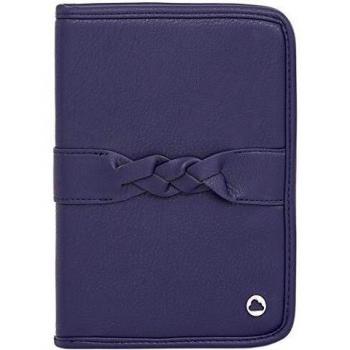 Portadocumentos de polipiel trenzado navy
