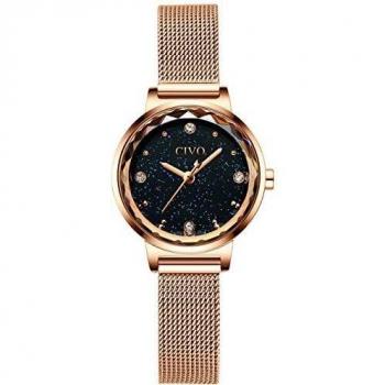 Reloj CIVO para Mujer de Malla Impermeable Oro Rosa
