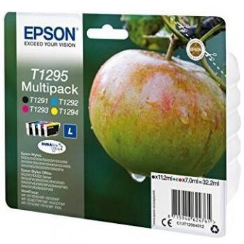 Epson T1295 ink cartridge blk and tri-colour high capacity 1