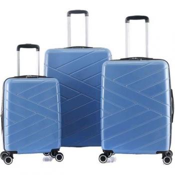 Conjunto de 3 maletas rígidas expansibles LYS Paris 395/3 Azul