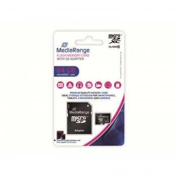 MediaRange Micro SDHC 64 GB CL10 con adattatore