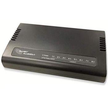 Allnet ALL8089v1 Desktop Switch 8 Ports 10/100BaseTX 10/100Mbit Half-/Full-Duplex con buffer da 256KB