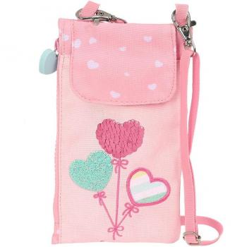Monedero Portamóvil Reciclado BlackFit8 “Globitos” 10×19 cm – Rosa