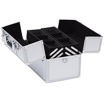 Maletín de Maquillaje HOMCOM 36,5x24x29cm 3 Niveles Neceser Cosmético Profesional