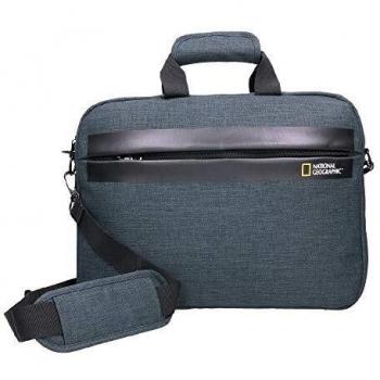 Portadocumentos Nacional Geográfico Stream Nylon gris 38x5x26 cm