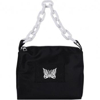 Bolso de hombro bordado de mariposa