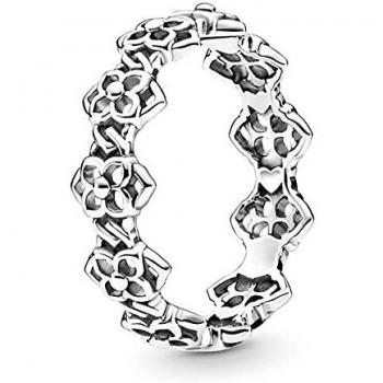 Anillo de Plata Banda Pétalos de Rosa